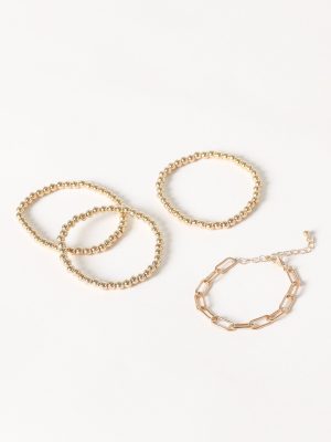 Kaleigh Stacked Bracelets - Gold