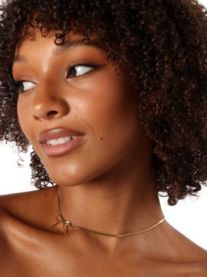 Lydia Bow Necklace - Gold