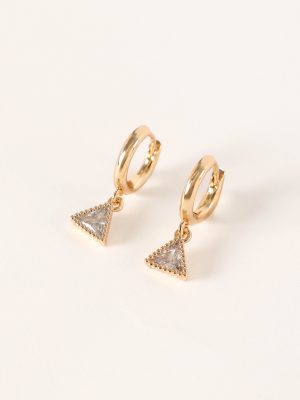 Regina Triangle Drop Earrings - Gold