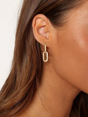Teagan Double Hoop Earrings - Gold