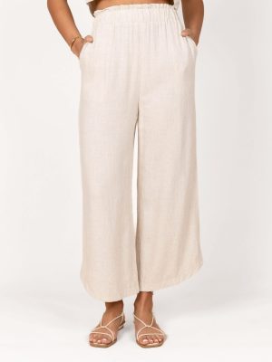 Eleanor High Waisted Pants - Beige