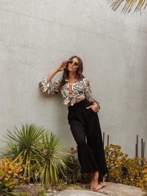 Eleanor High Waisted Pants - Black