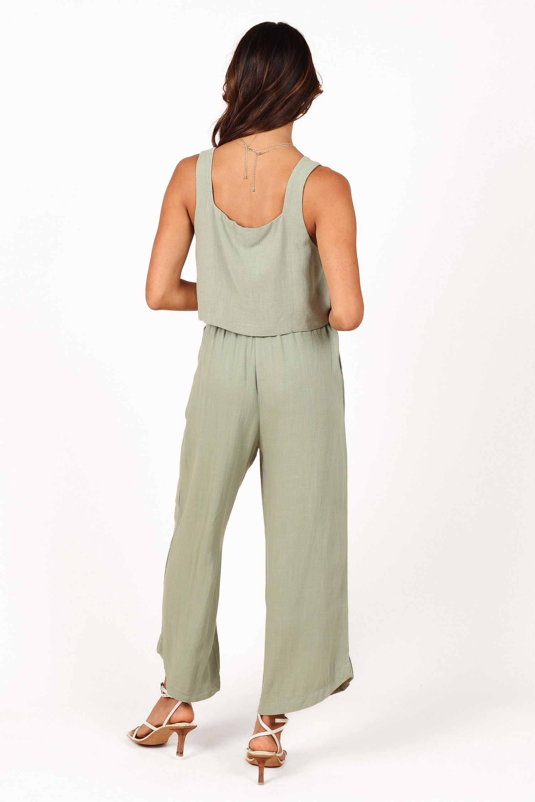 Eleanor High Waisted Pants - Green - Image 3