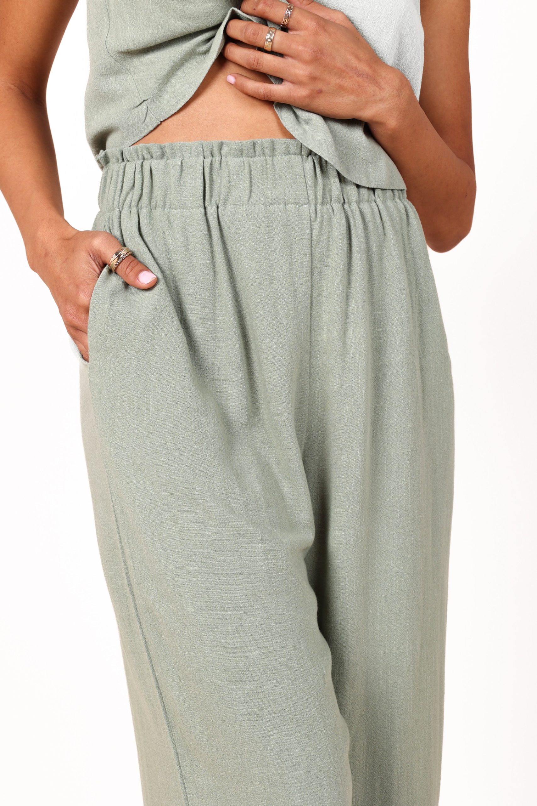 Eleanor High Waisted Pants - Green - Image 6