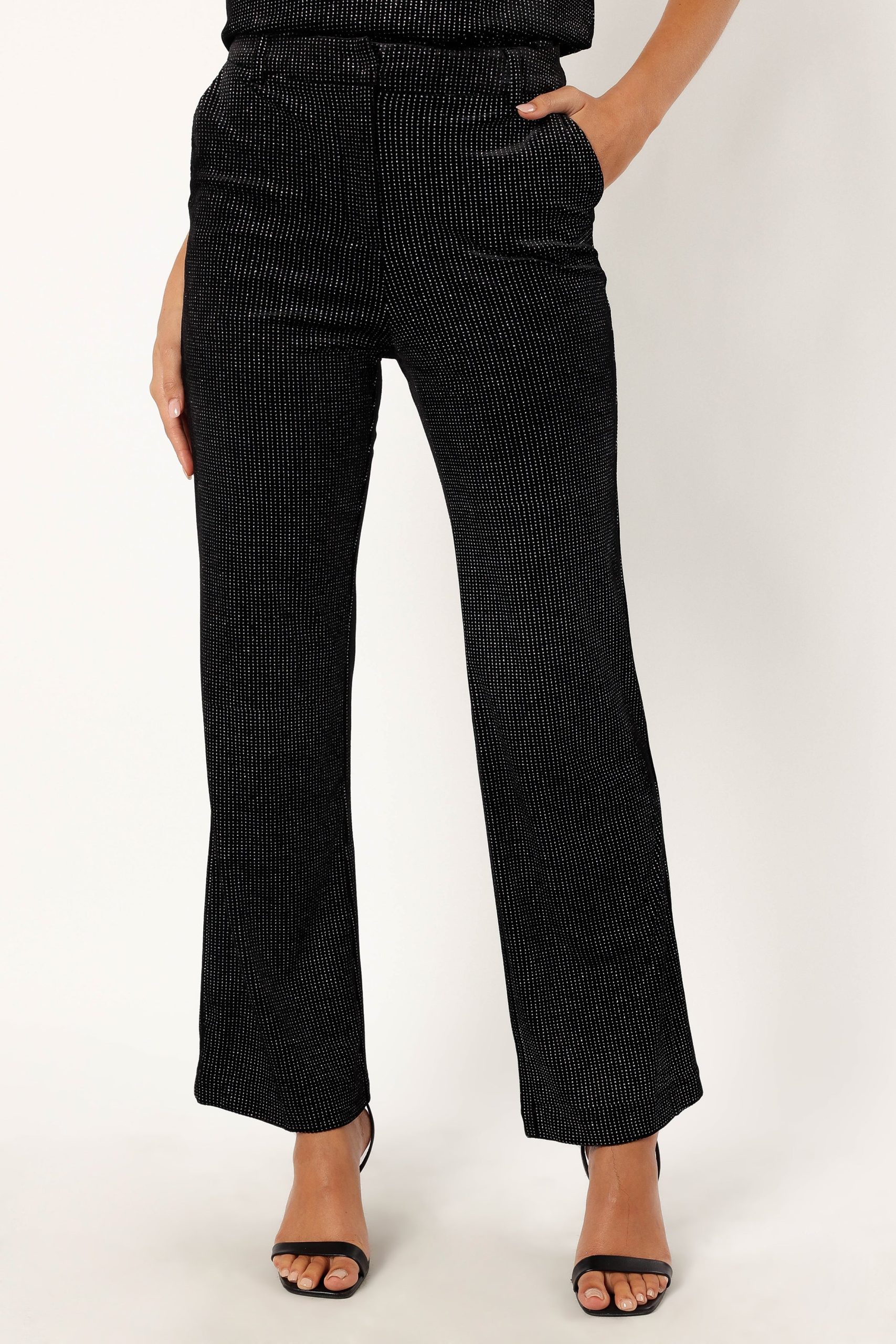 Ensley Velvet Shimmer Pant - Black - Image 6