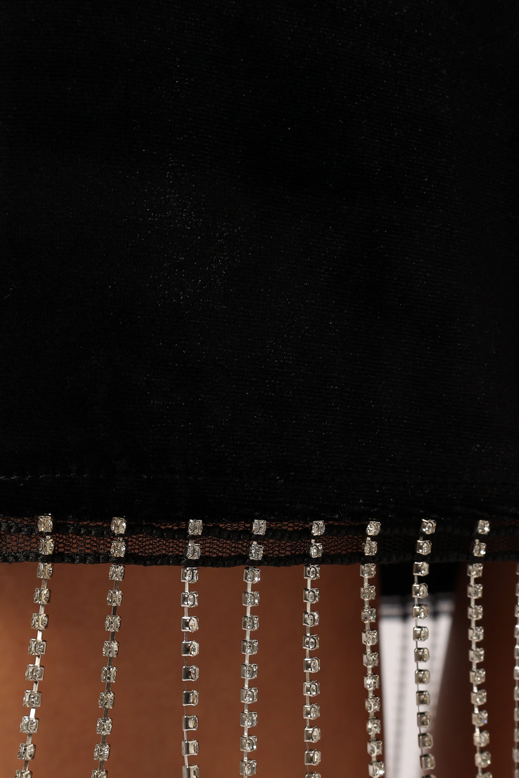 Greta Velvet Fringe Skirt - Black - Image 7