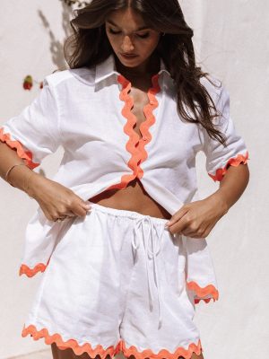 Harry Shorts - White/Melon