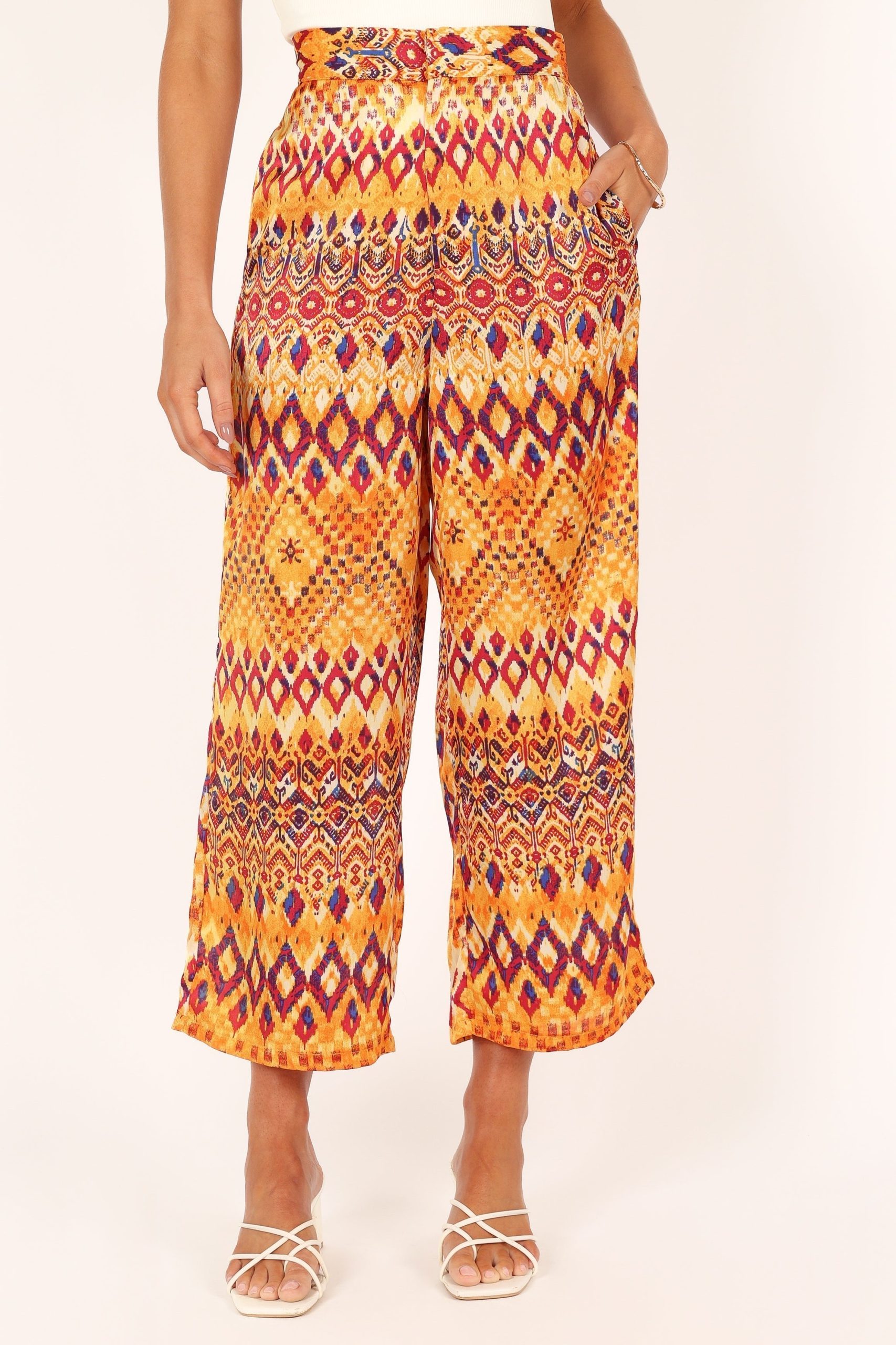 Marigold Wide Leg Pants - Tan - Image 4