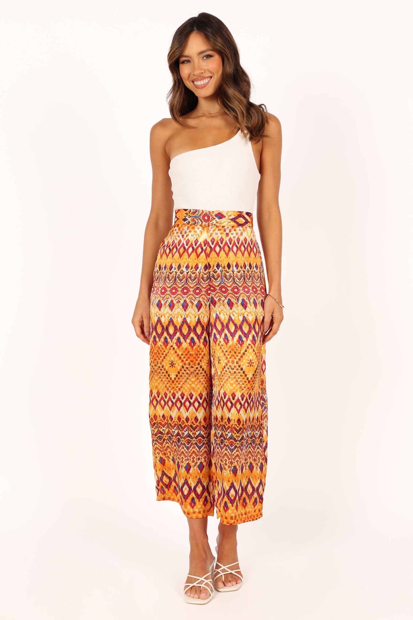 Marigold Wide Leg Pants - Tan - Image 9