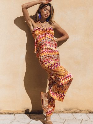 Marigold Wide Leg Pants - Tan