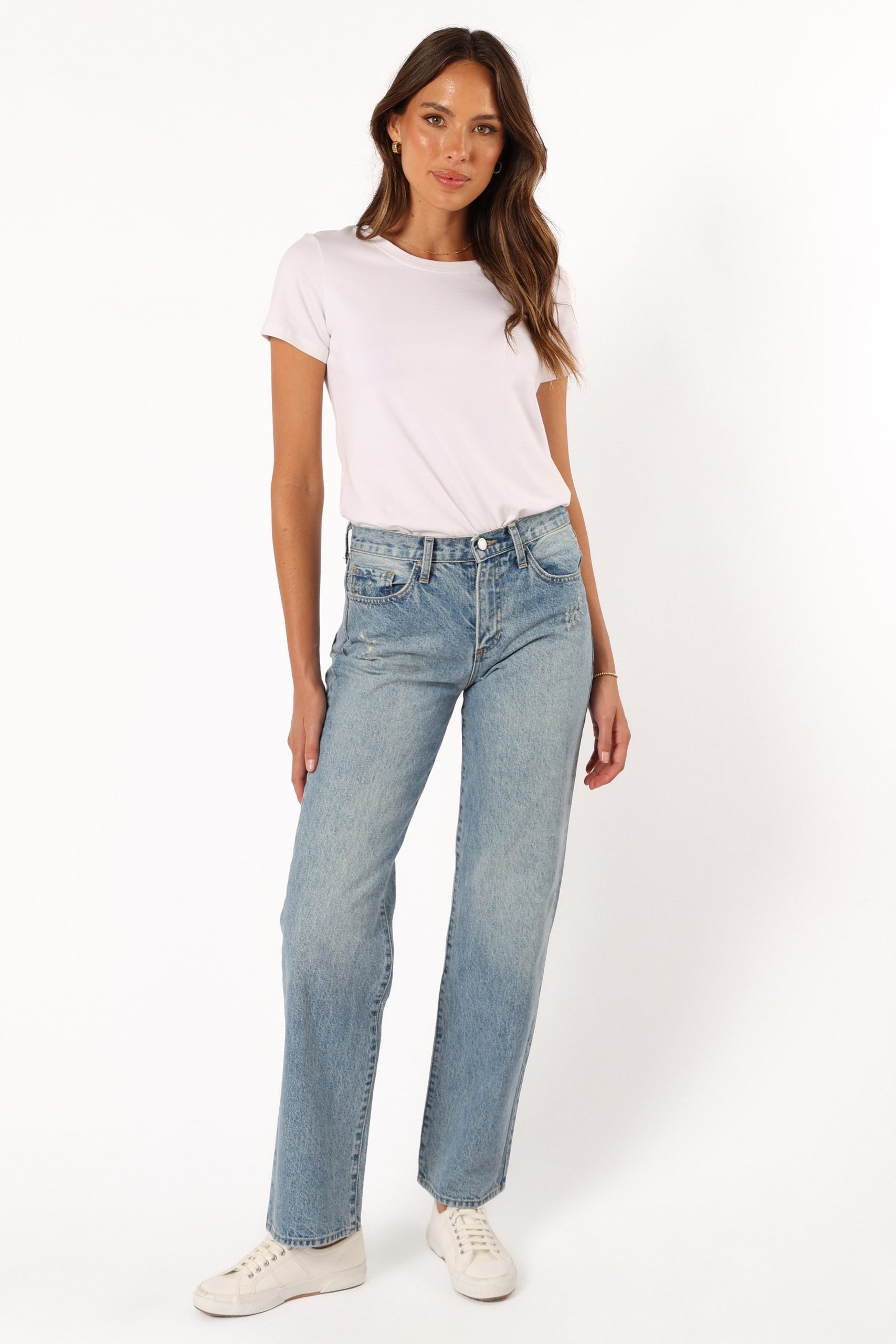 Nathan High Rise Relaxed Straight Jean - Medium Denim - Image 6