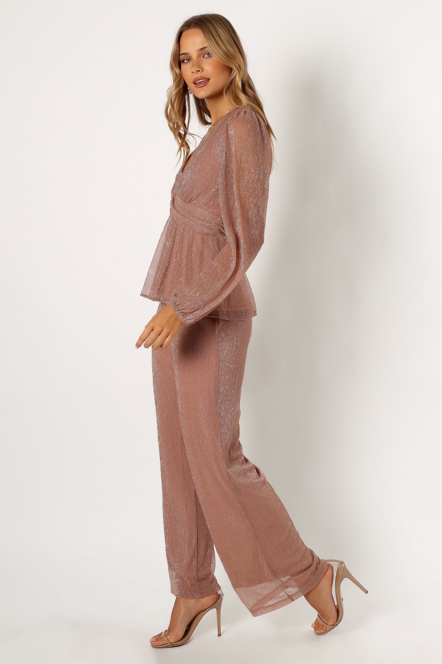 Ramona Wide Leg Pants - Rose - Image 2