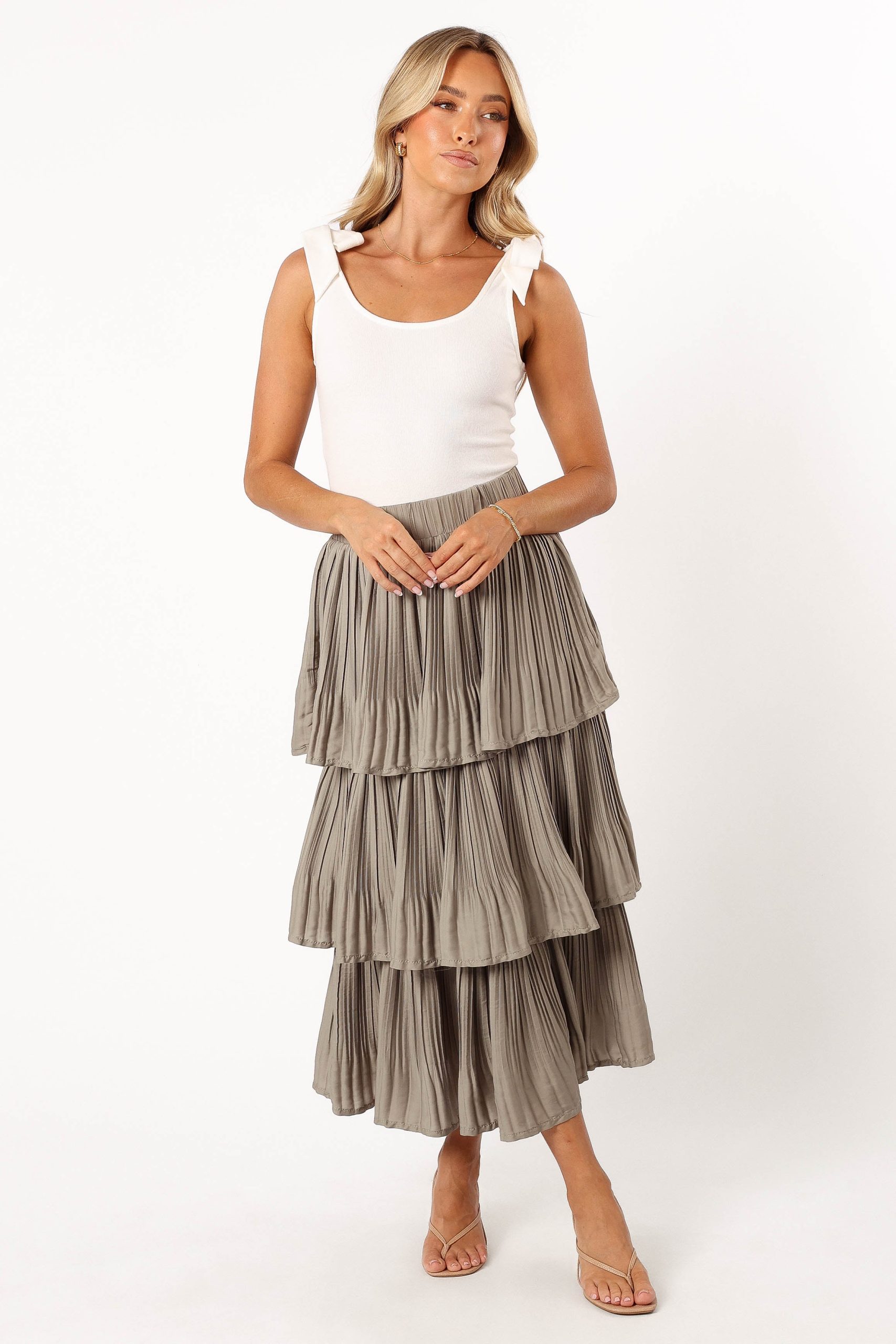 Rylan Maxi Skirt - Dusty Sage - Image 3