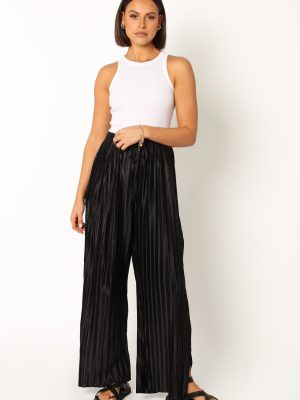 Sasha Pleated Pants - Black