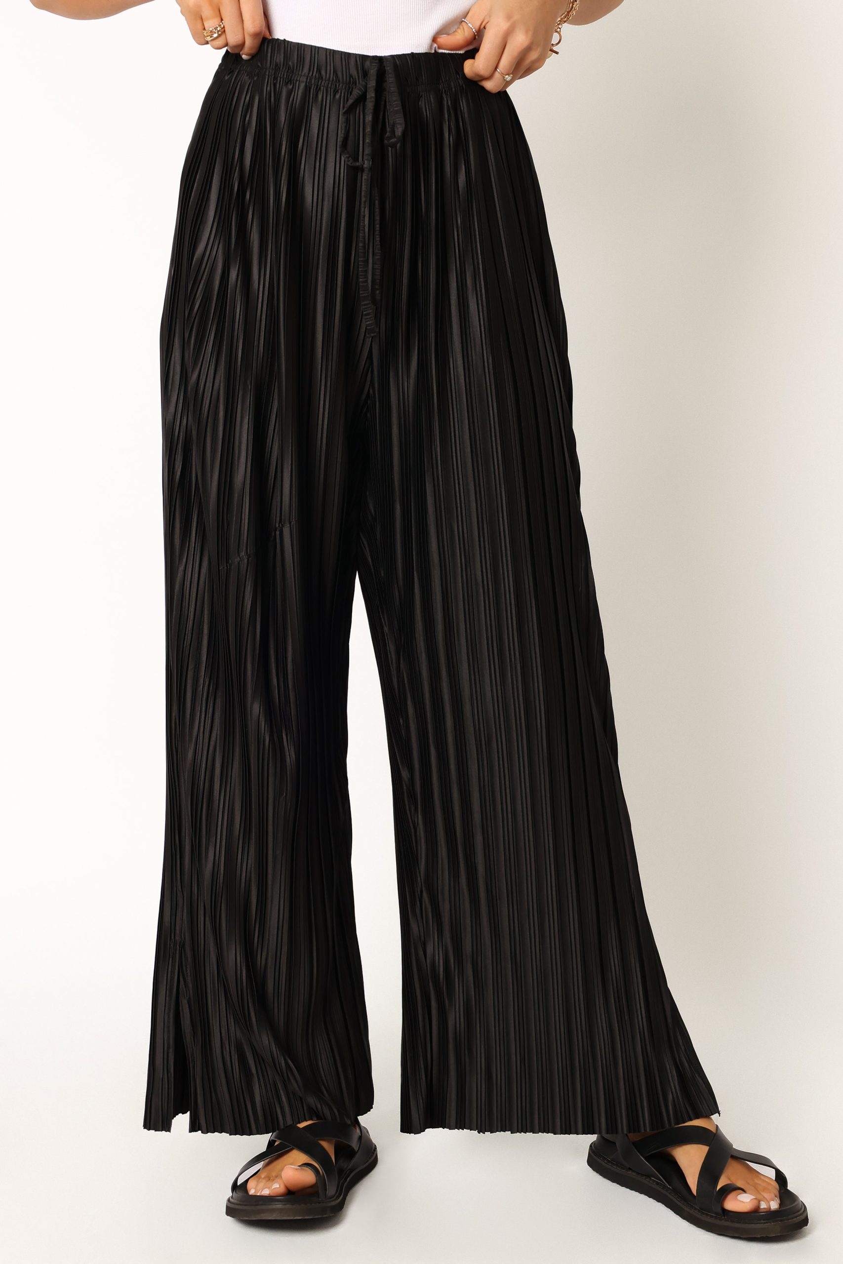 Sasha Pleated Pants - Black - Image 4