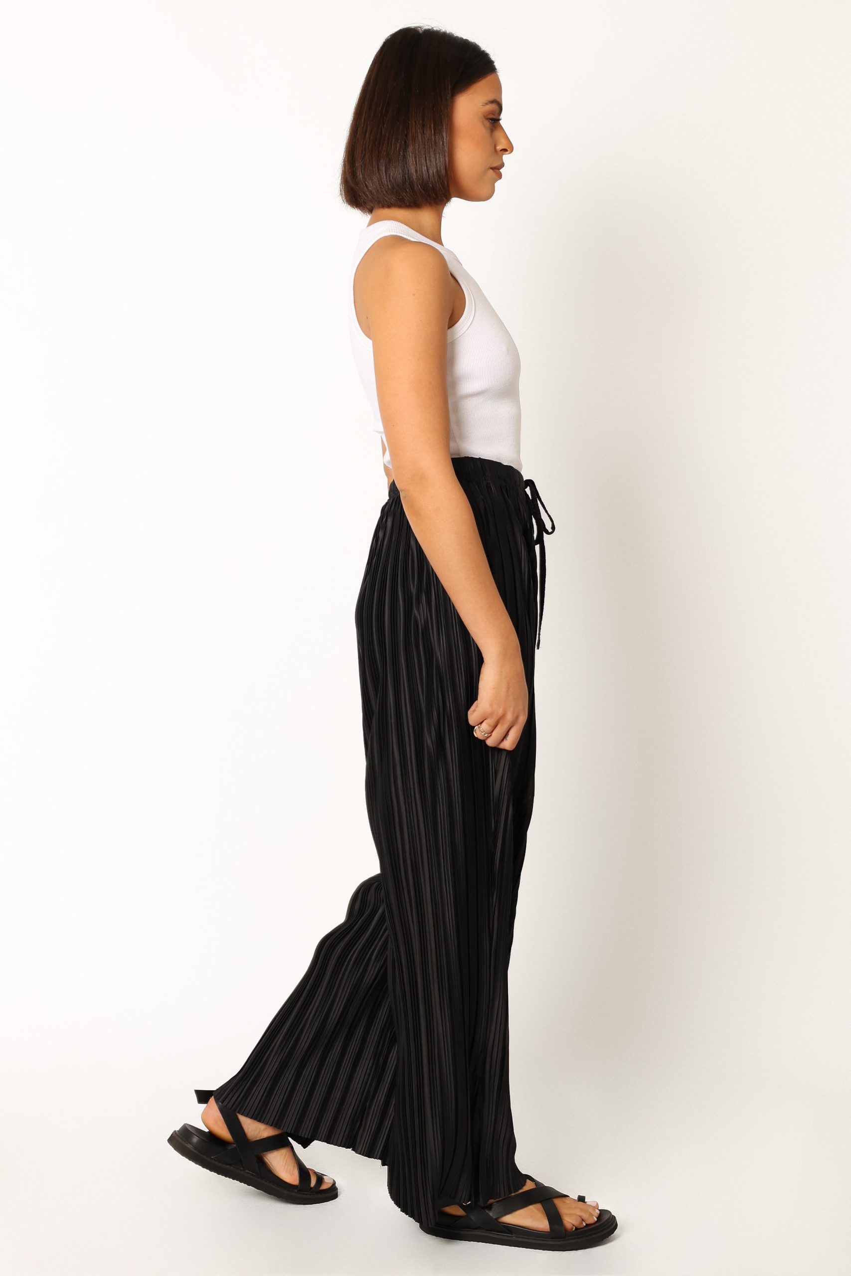 Sasha Pleated Pants - Black - Image 5