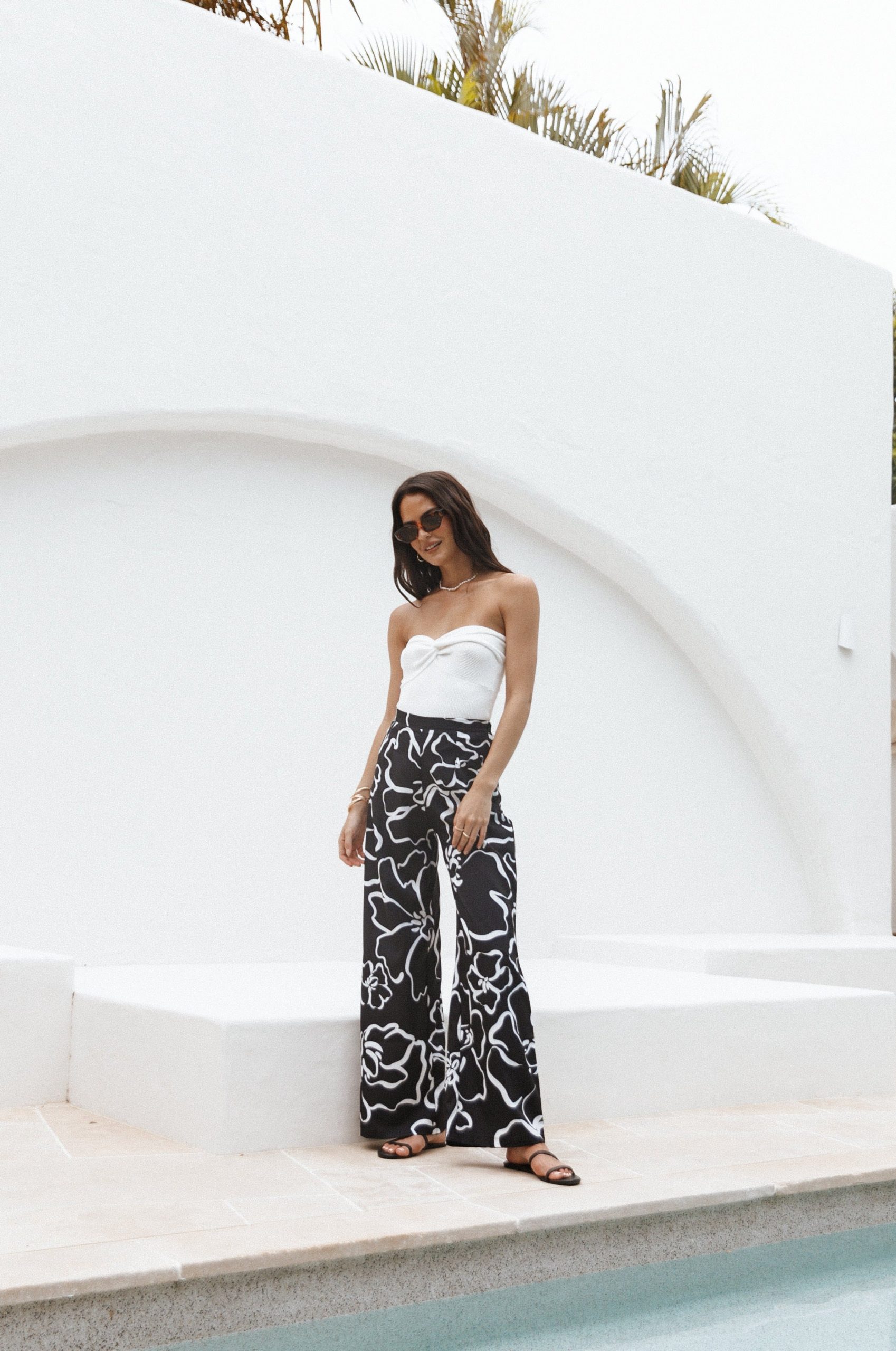 York Pant - White Black Floral - Image 12