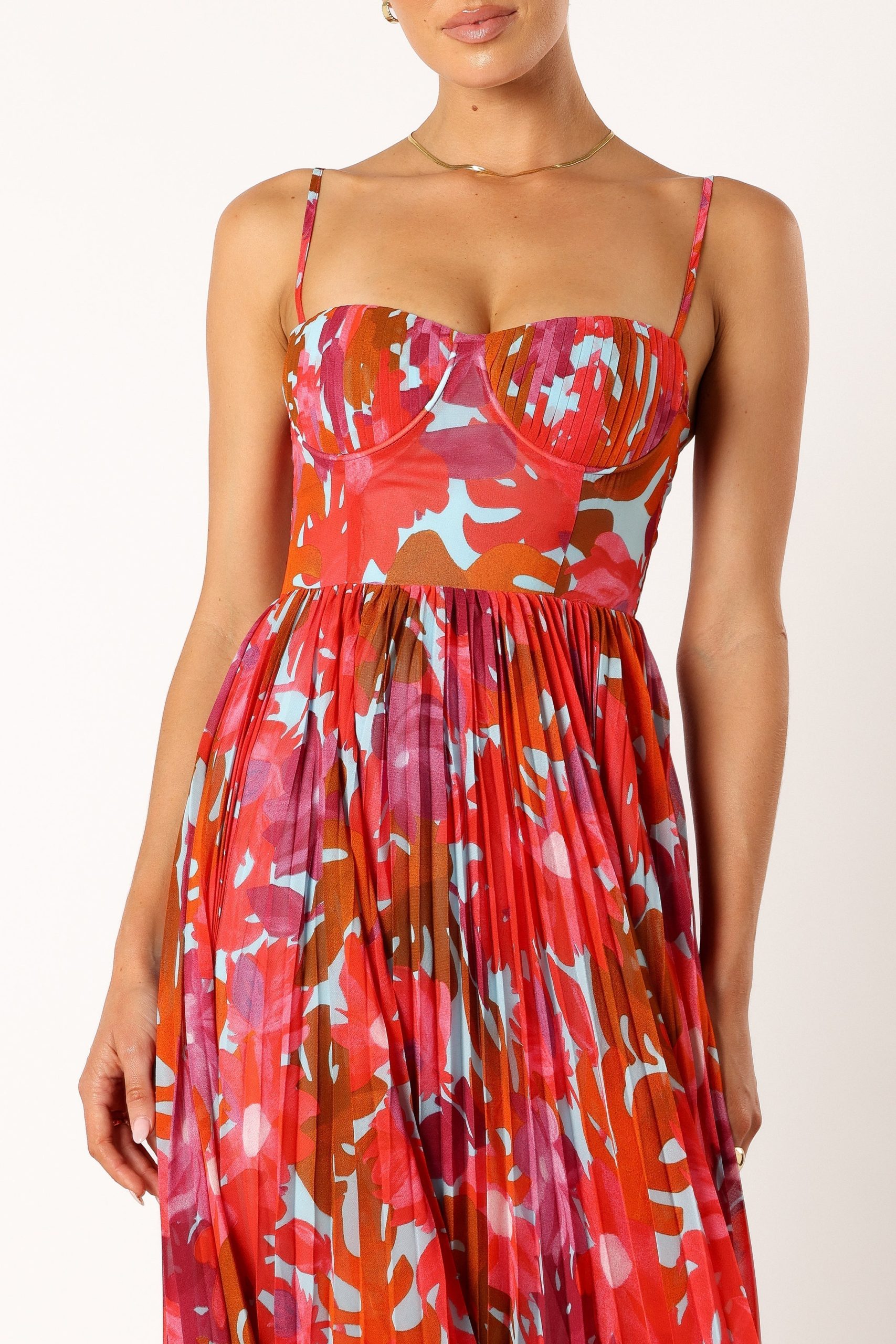 Achanti Pleated Maxi Dress - Pink Azalea - Image 5