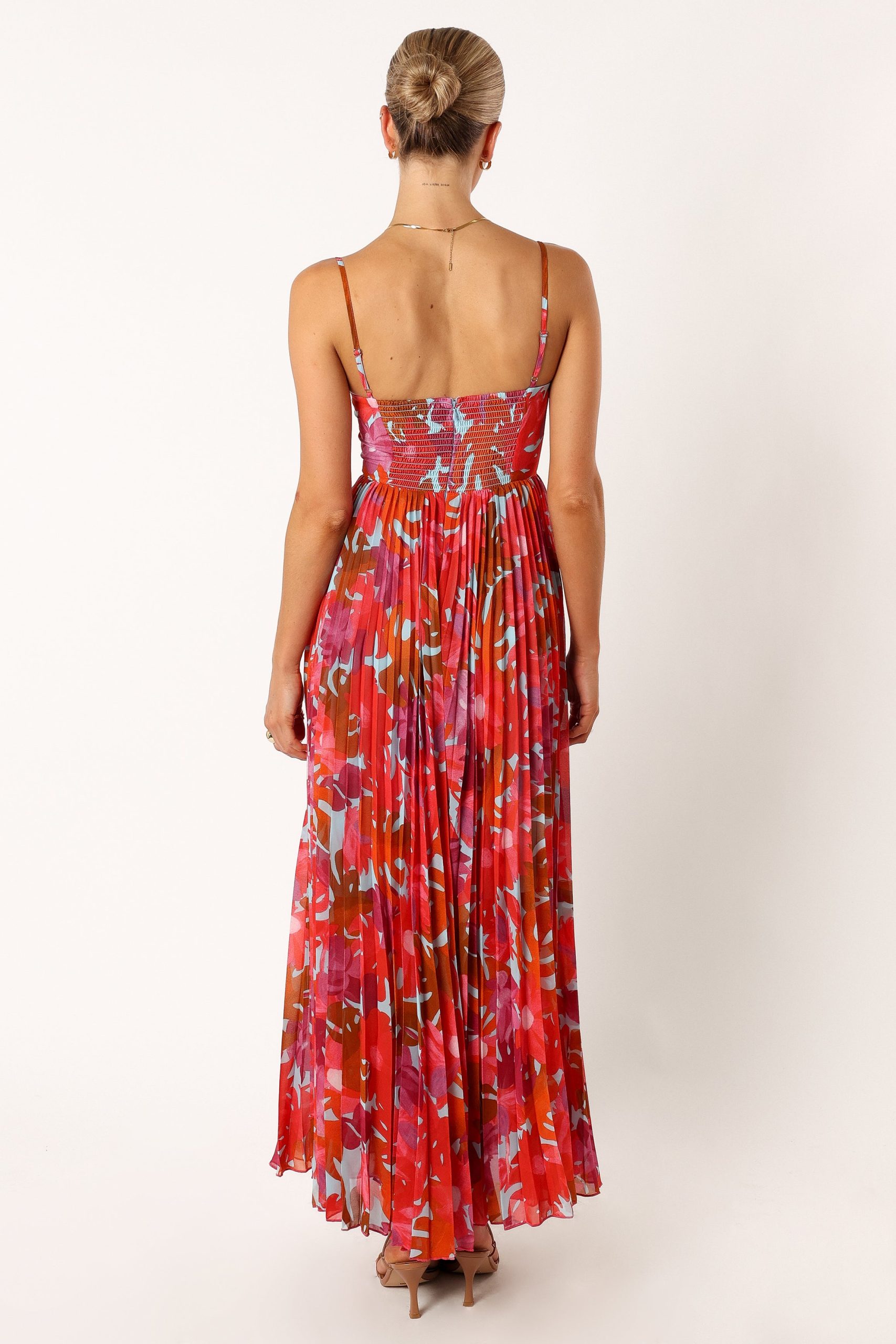 Achanti Pleated Maxi Dress - Pink Azalea - Image 4