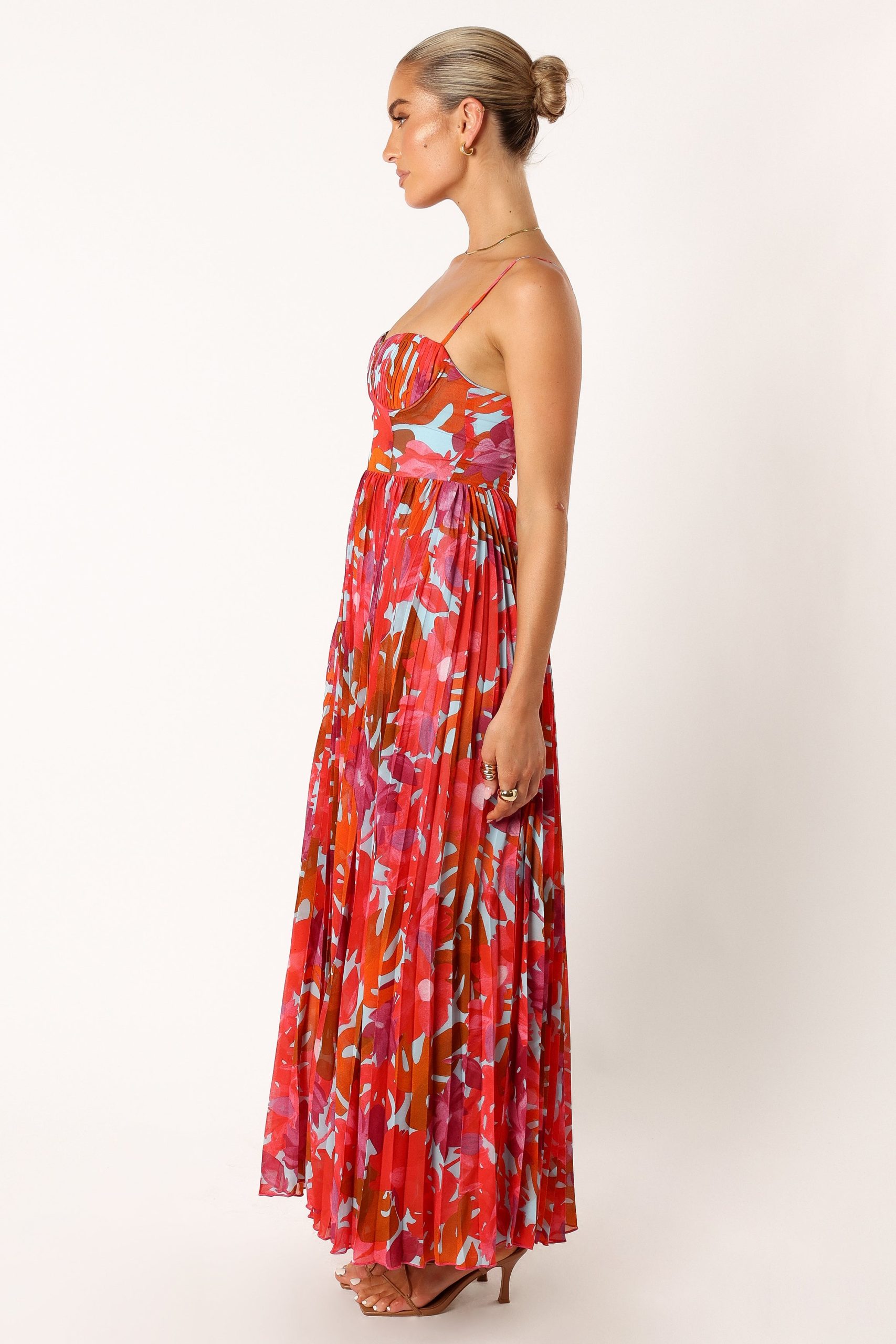 Achanti Pleated Maxi Dress - Pink Azalea - Image 3