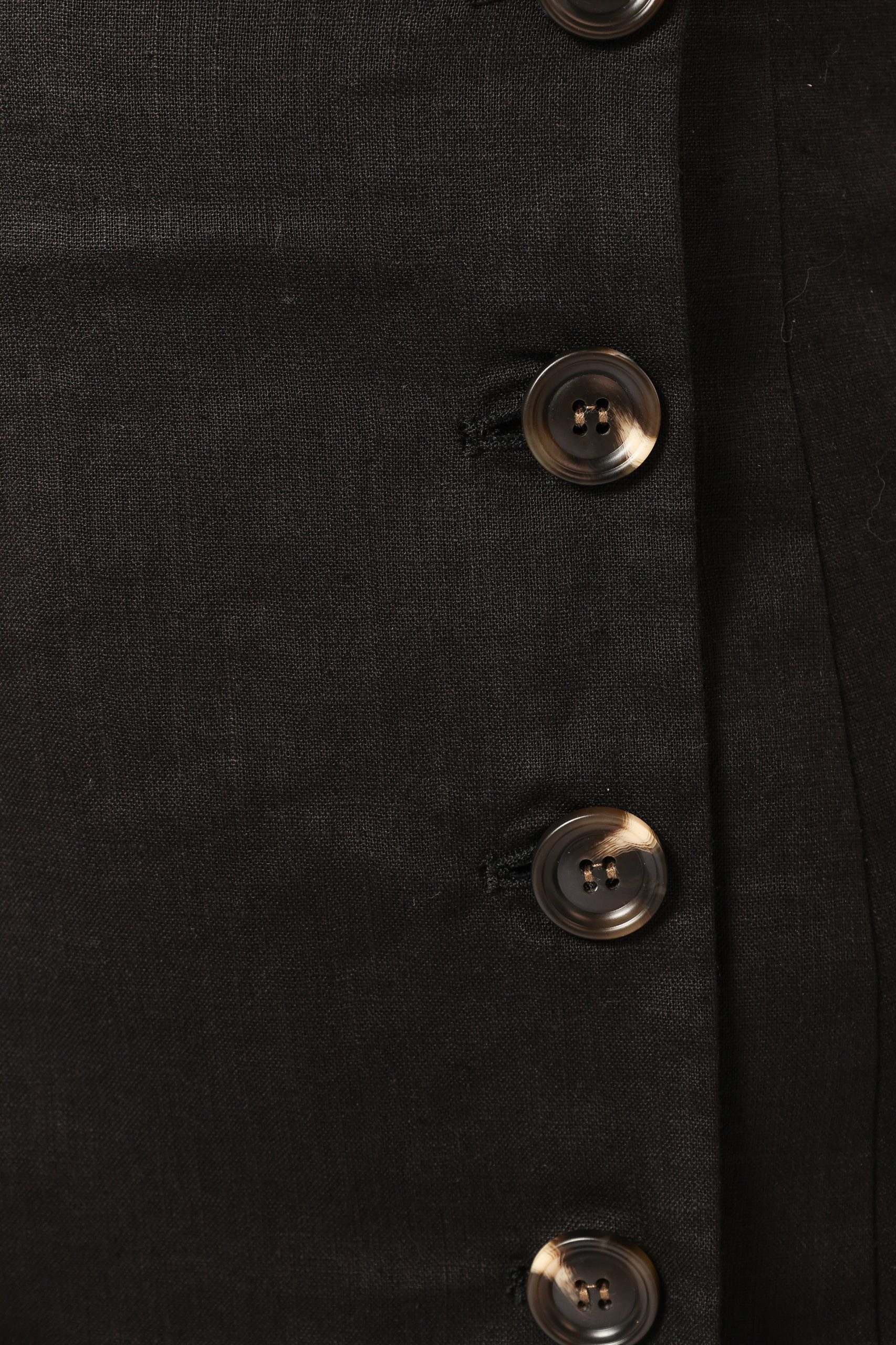 Allegra Linen Mini Dress - Black - Image 7