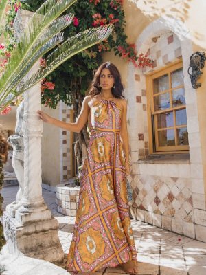 Amara Maxi Dress - Tangerine