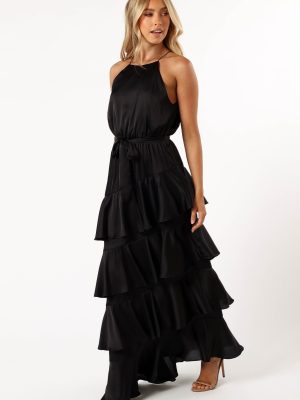 Annalise Tiered Maxi Dress - Black