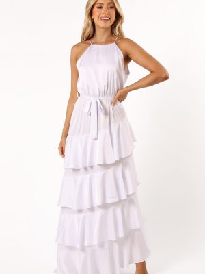 Annalise Tiered Maxi Dress - White