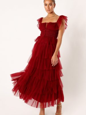 Belle Maxi Dress - Burgundy