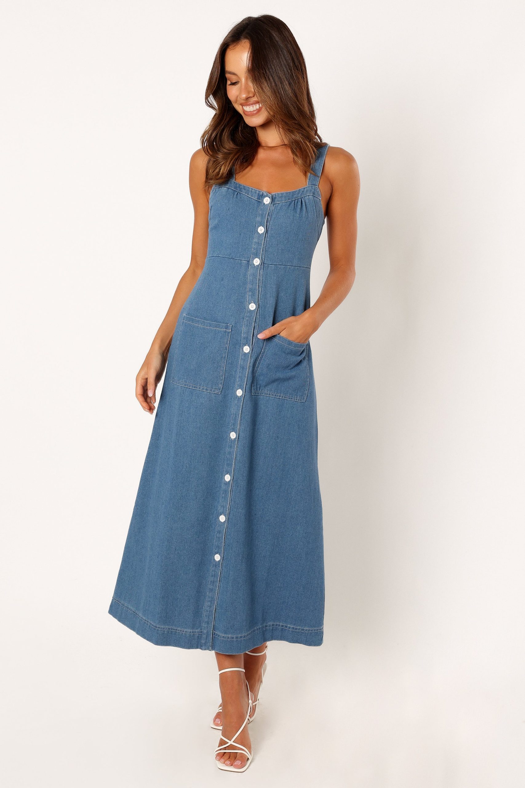 Bettie Midi Dress - Denim - Image 4