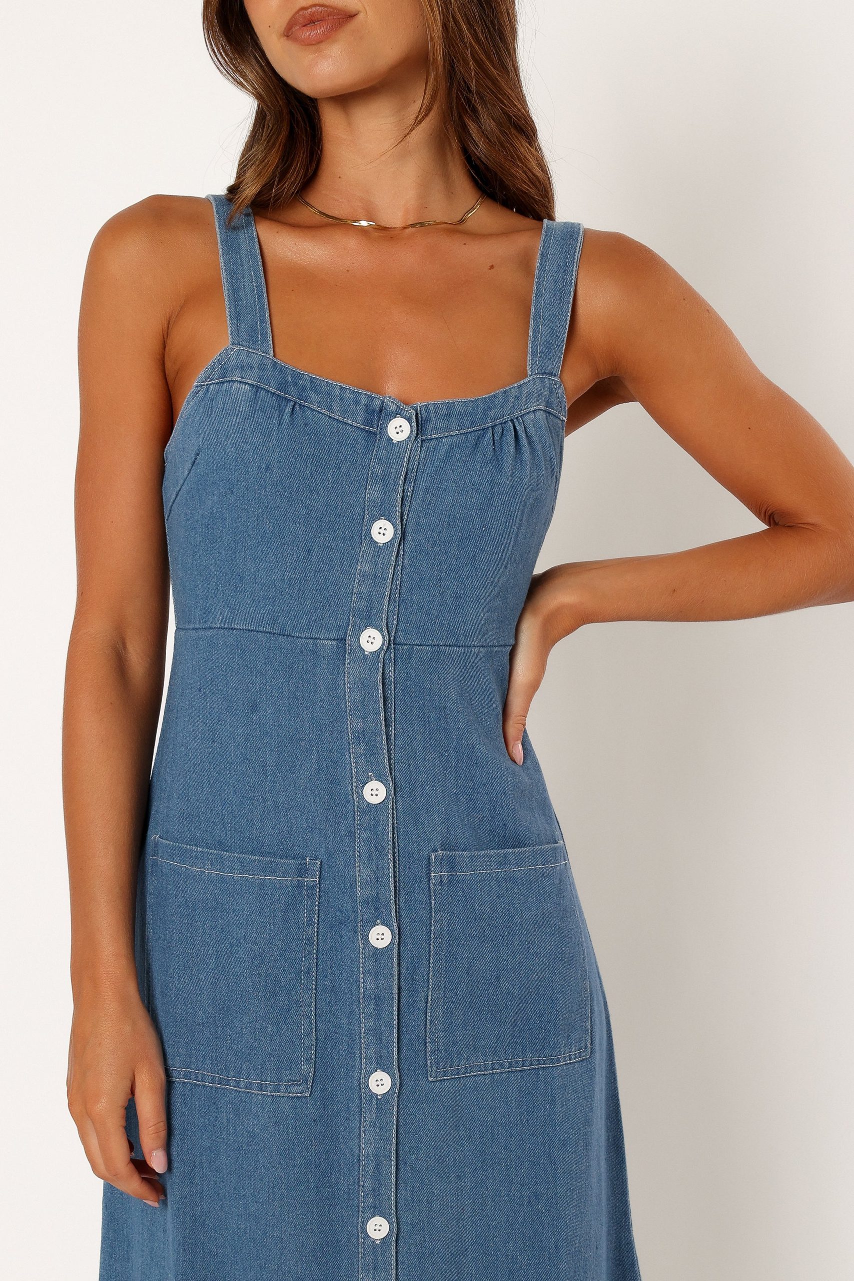 Bettie Midi Dress - Denim - Image 8