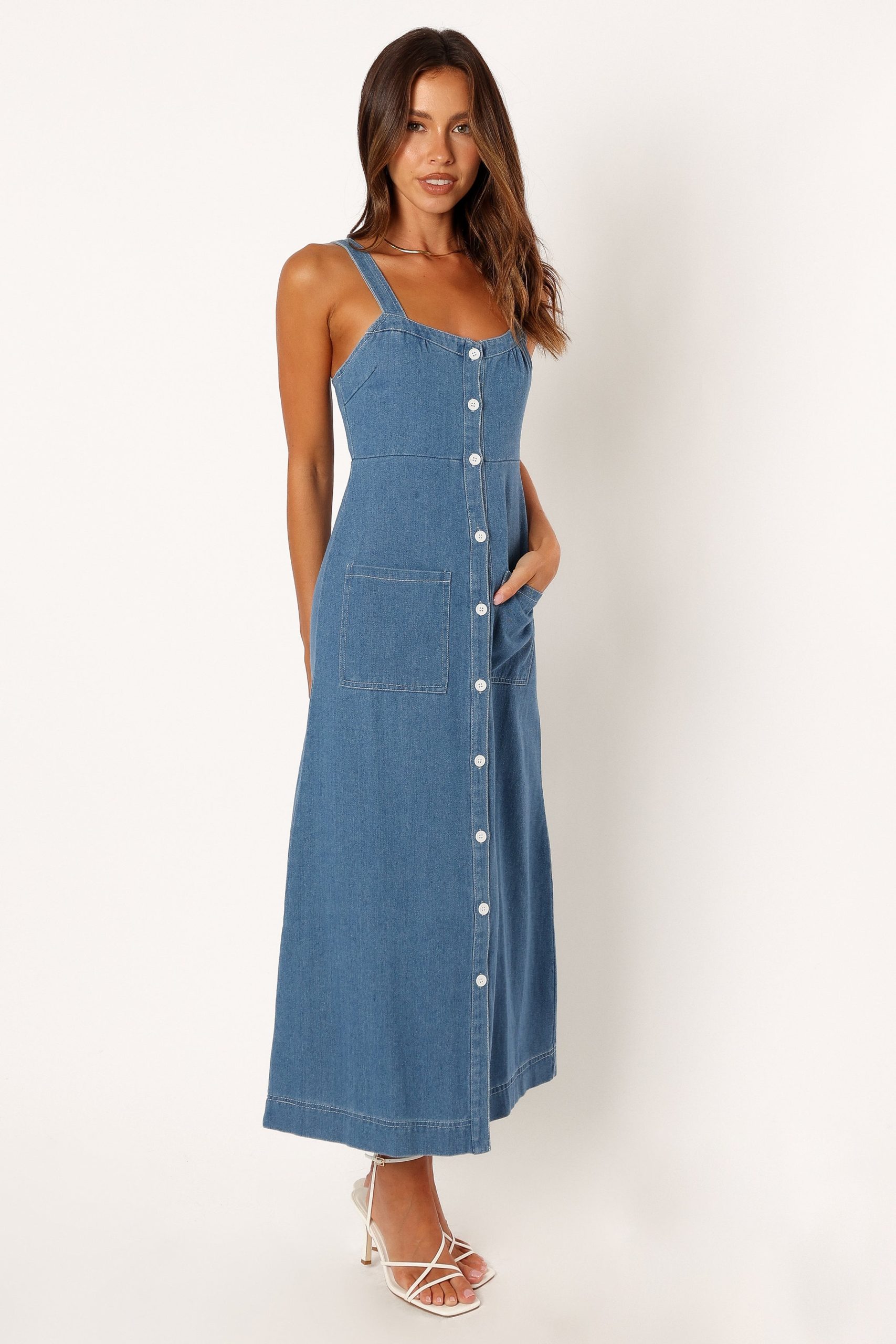 Bettie Midi Dress - Denim - Image 7