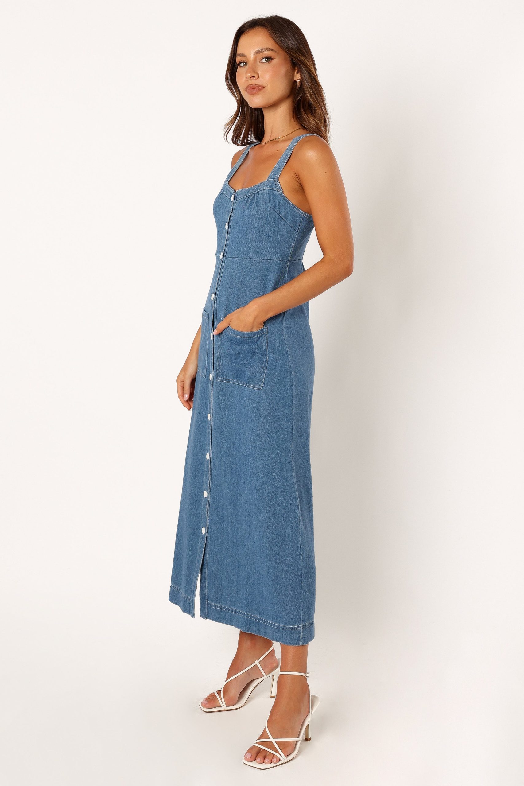 Bettie Midi Dress - Denim - Image 5