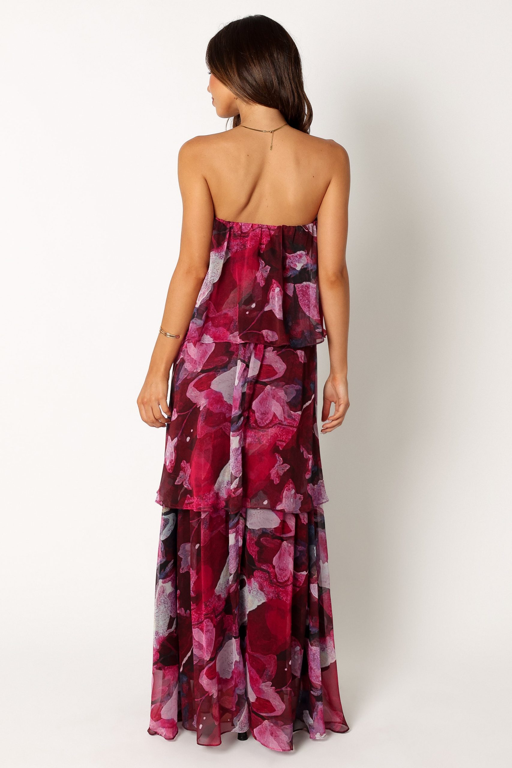 Bloom Strapless Maxi Dress - Purple Floral - Image 4