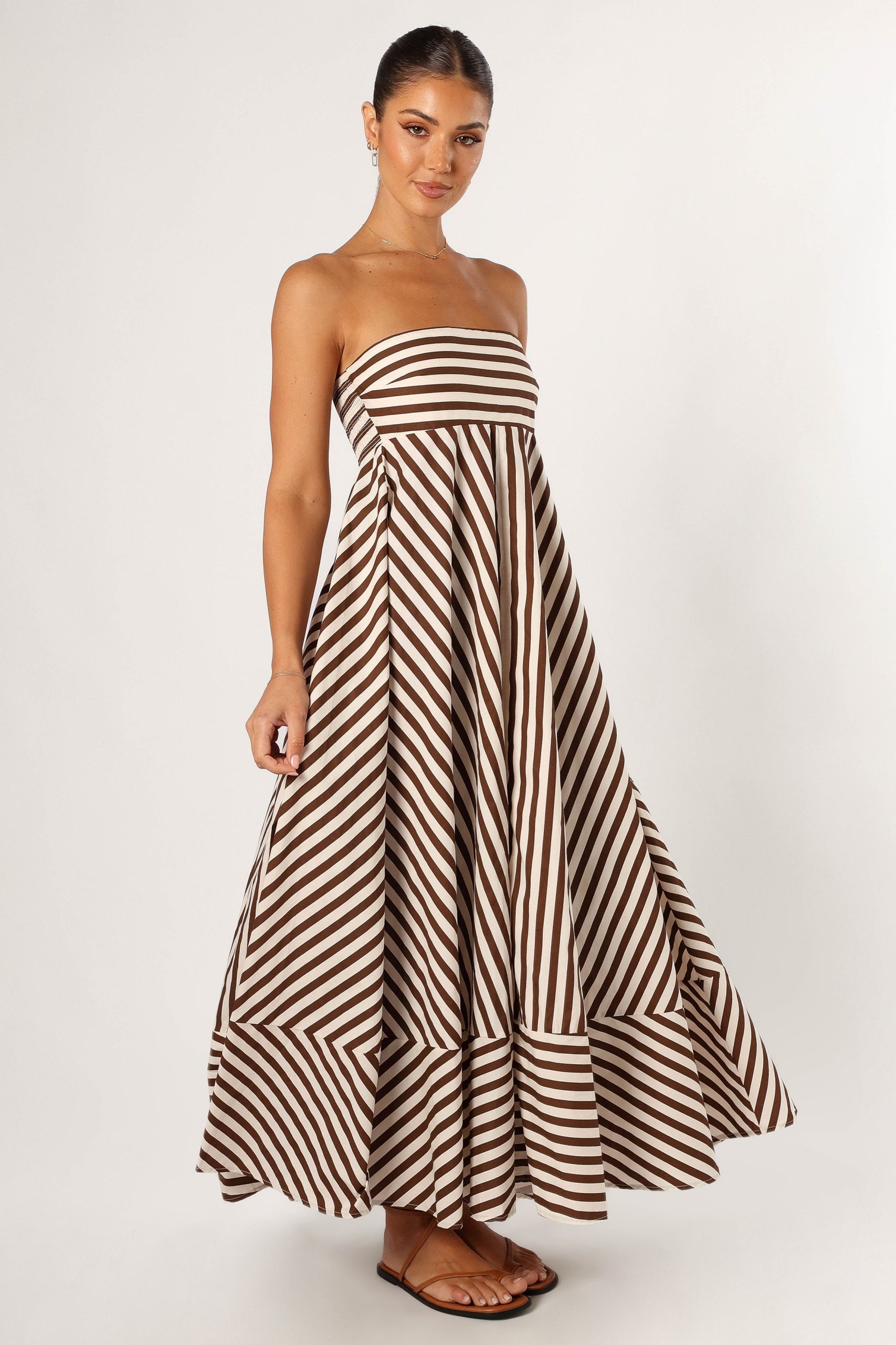 Bowie Strapless Maxi Dress - Chocolate - Image 5