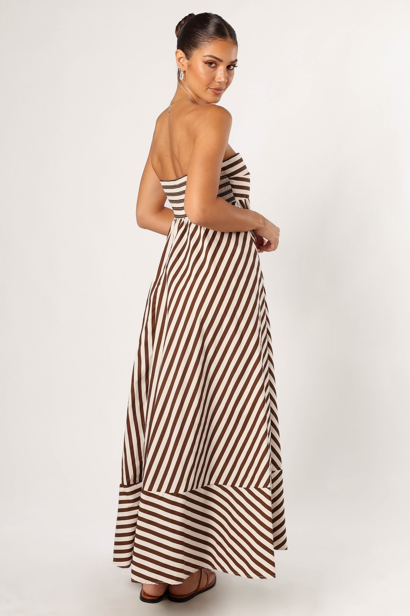 Bowie Strapless Maxi Dress - Chocolate - Image 4
