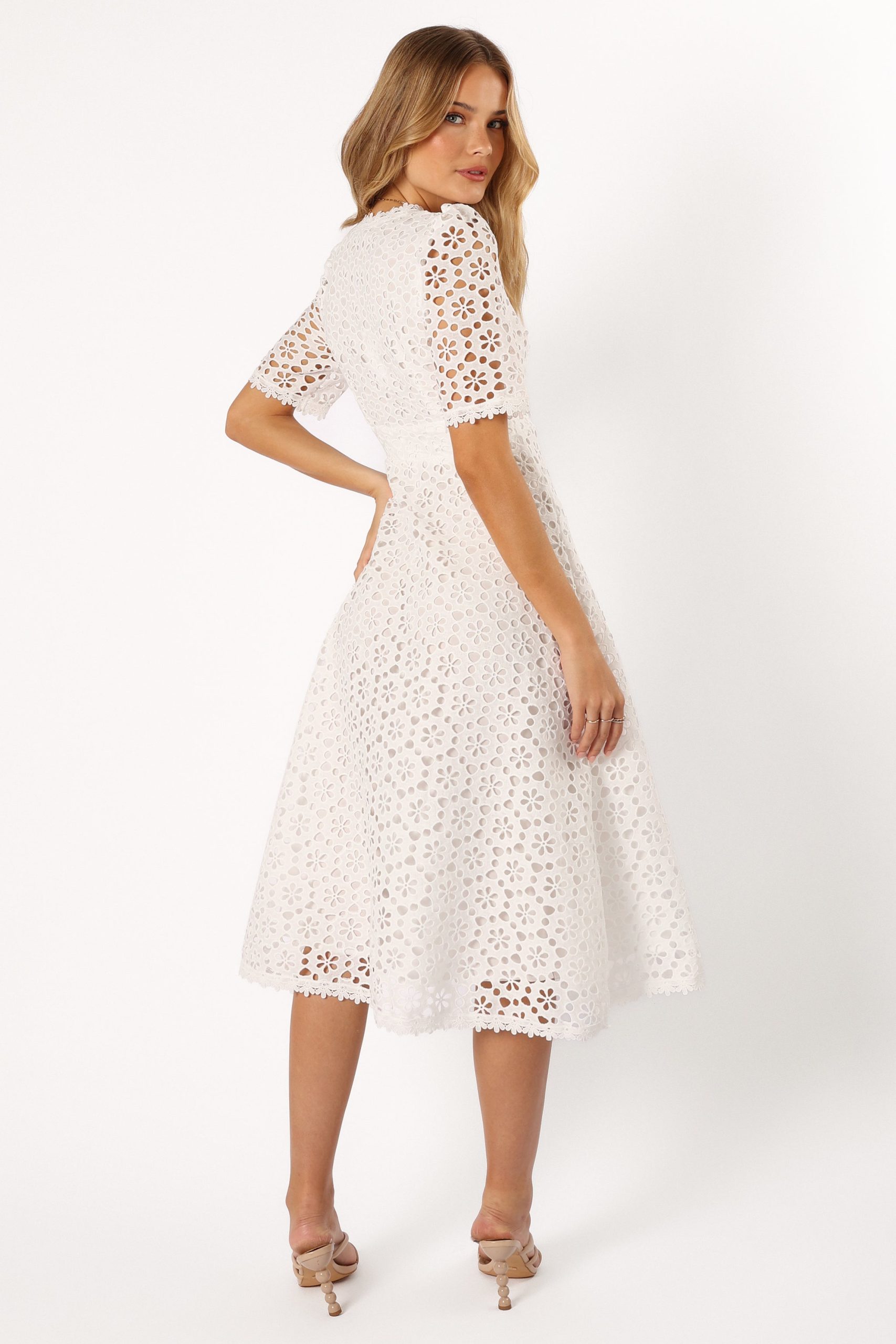 Camellia Midi Dress - White - Image 6