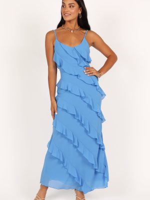 Ciao Ruffles Maxi Dress - Blue