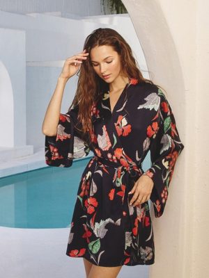 Clerice Long Sleeve Mini Dress - Navy