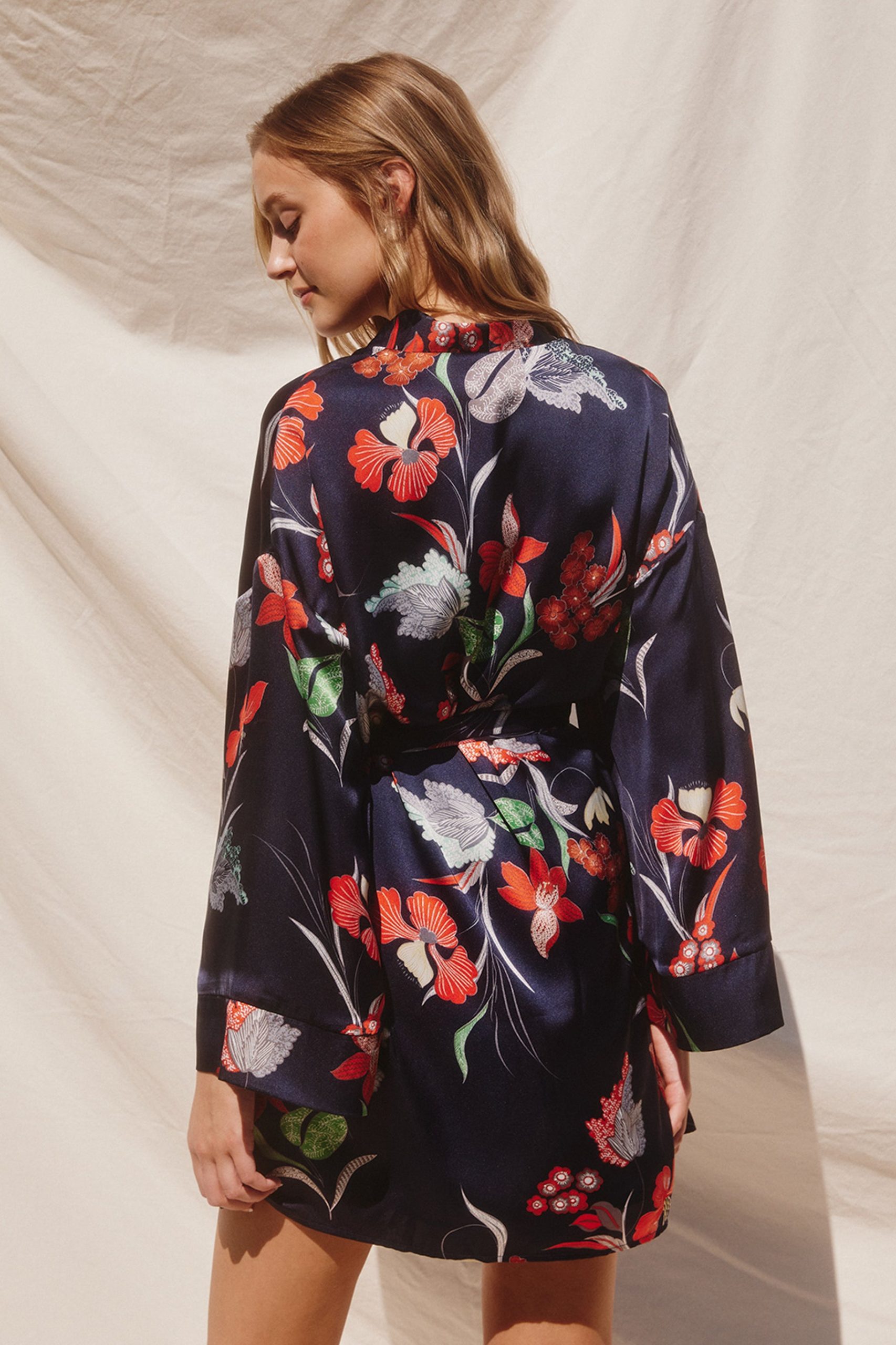 Clerice Long Sleeve Mini Dress - Navy - Image 2