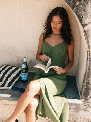 Darby Midi Dress - Ibiza Green