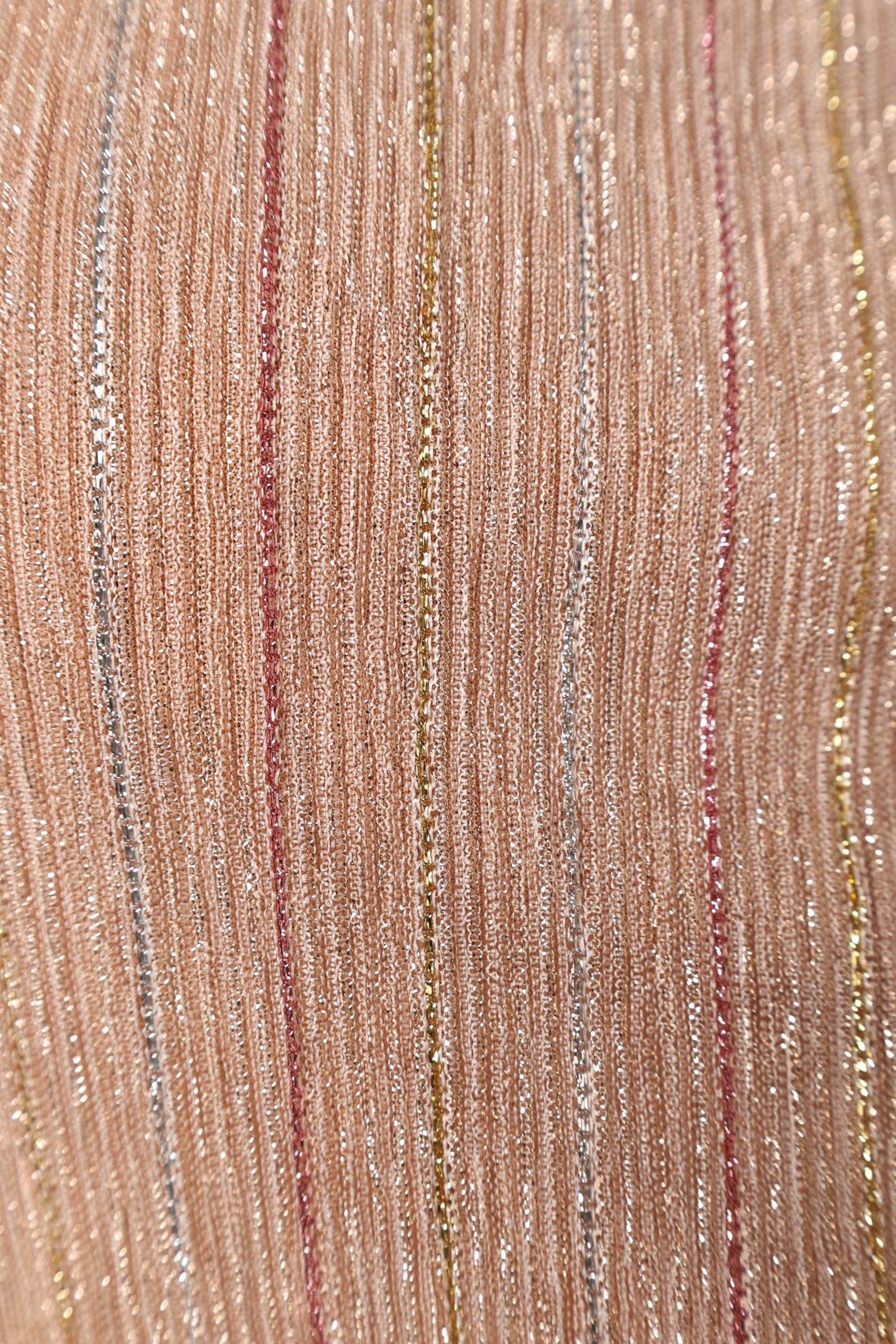 Farley Strapless Maxi Dress - Rose Gold Stripe - Image 7