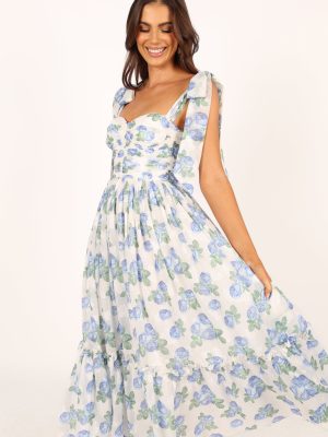 Floret Midi Dress - Blue