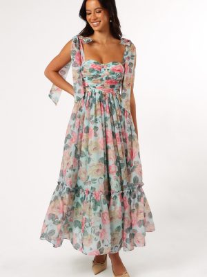 Floret Midi Dress - Blue Multi