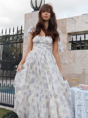 Floret Midi Dress - Lavender