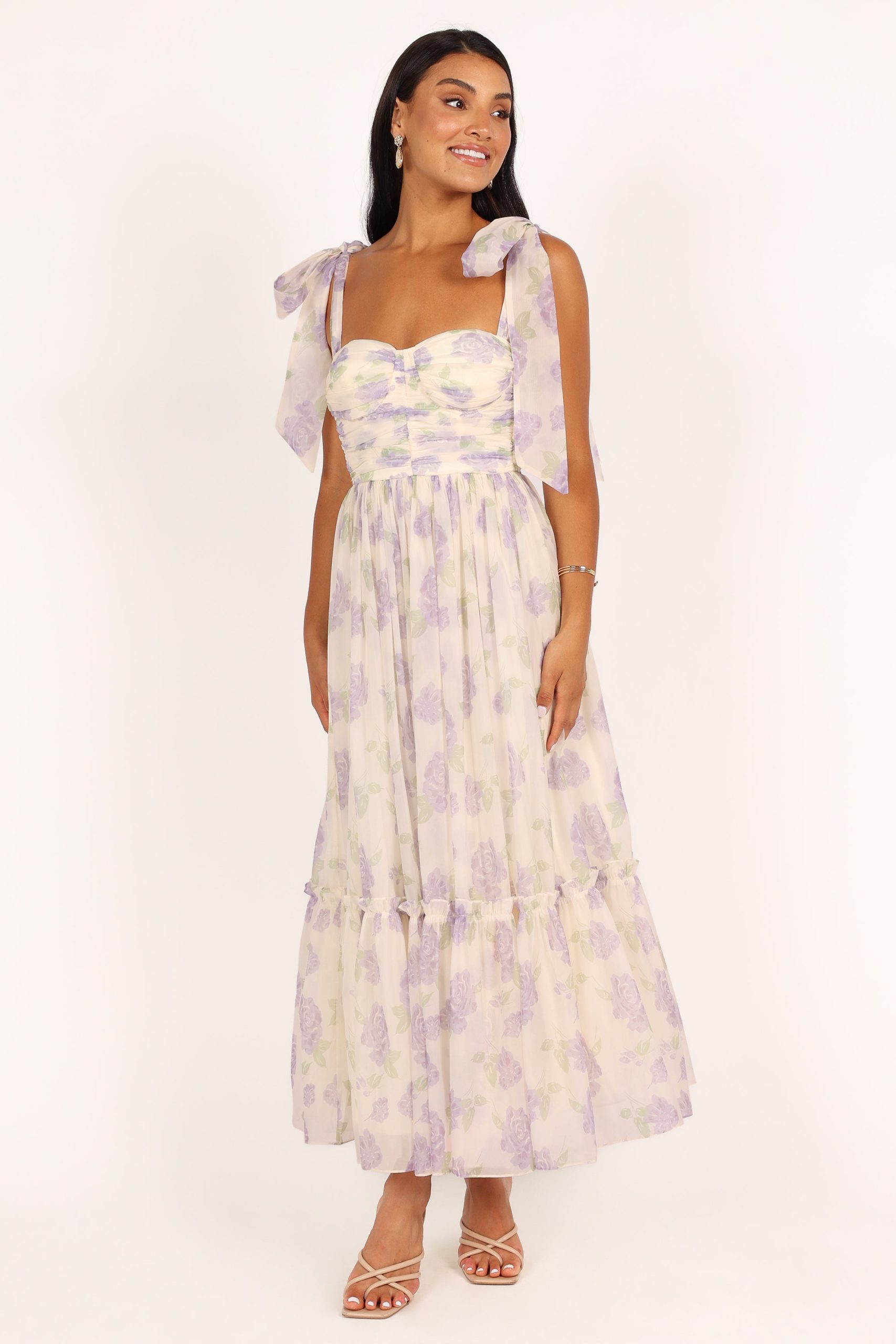 Floret Midi Dress - Lavender - Image 3