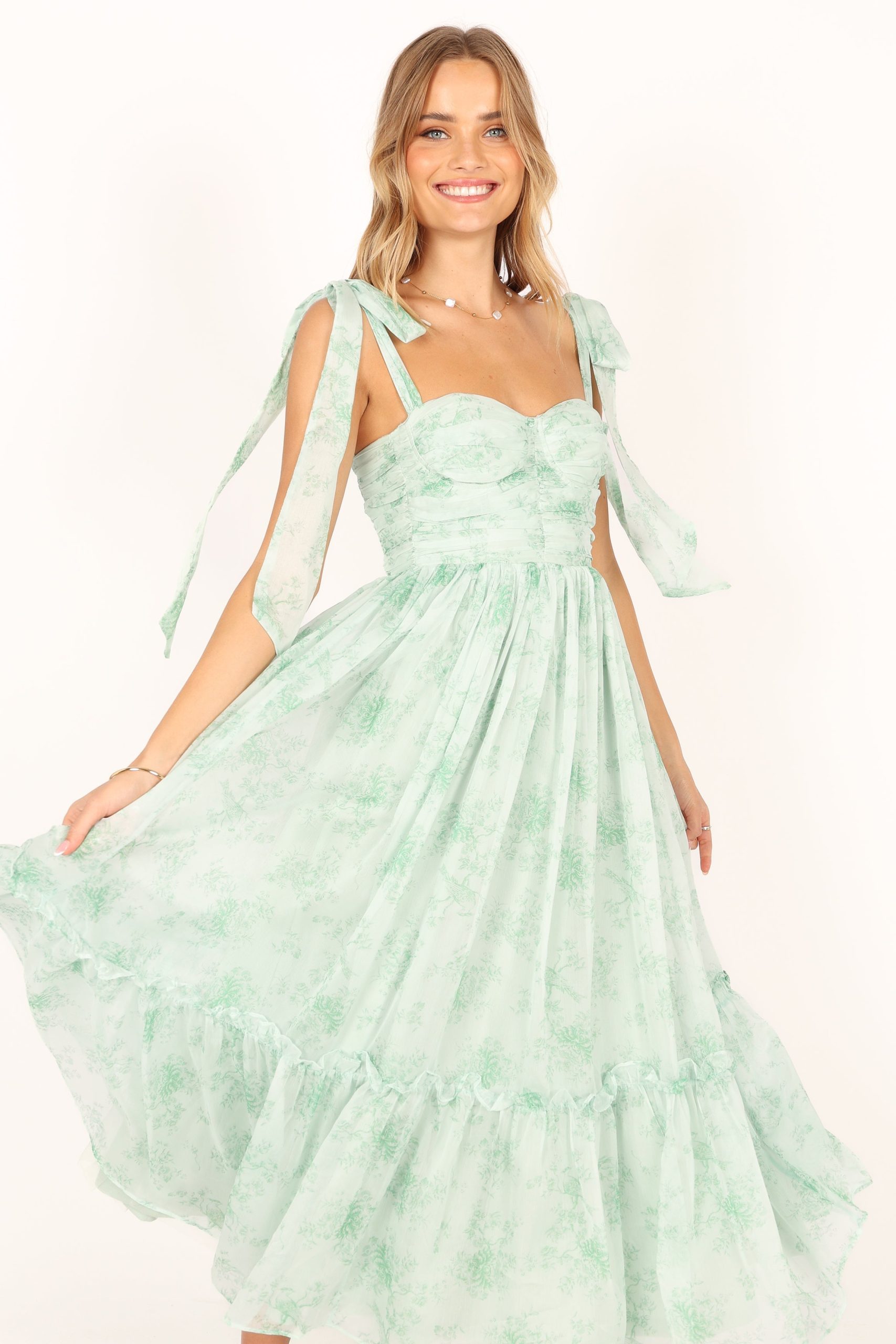 Floret Midi Dress - Sage - Image 2