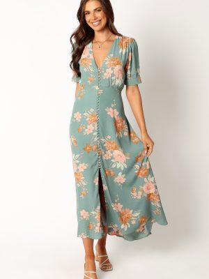 Frampton Midi Dress - Blue Floral