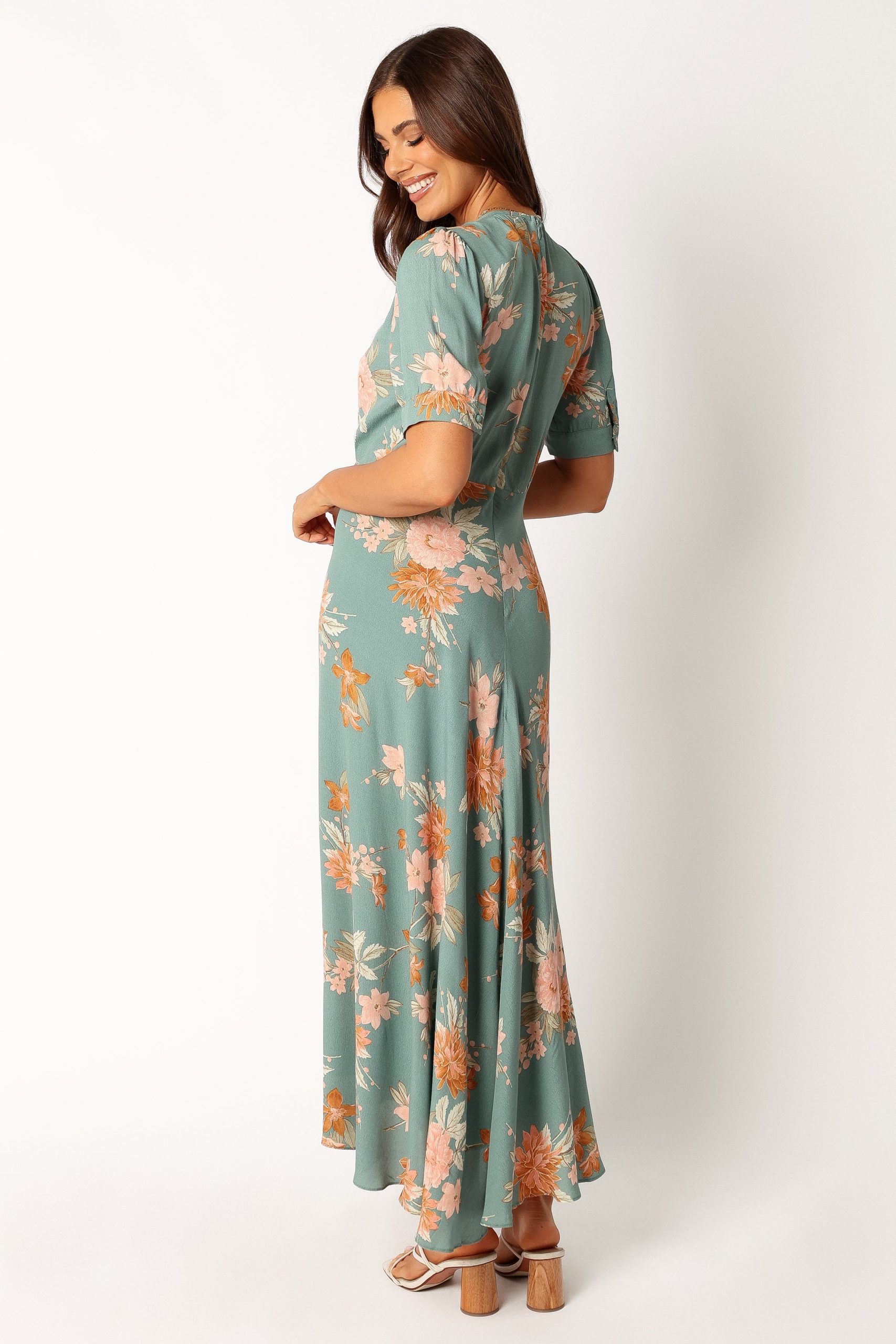 Frampton Midi Dress - Blue Floral - Image 4