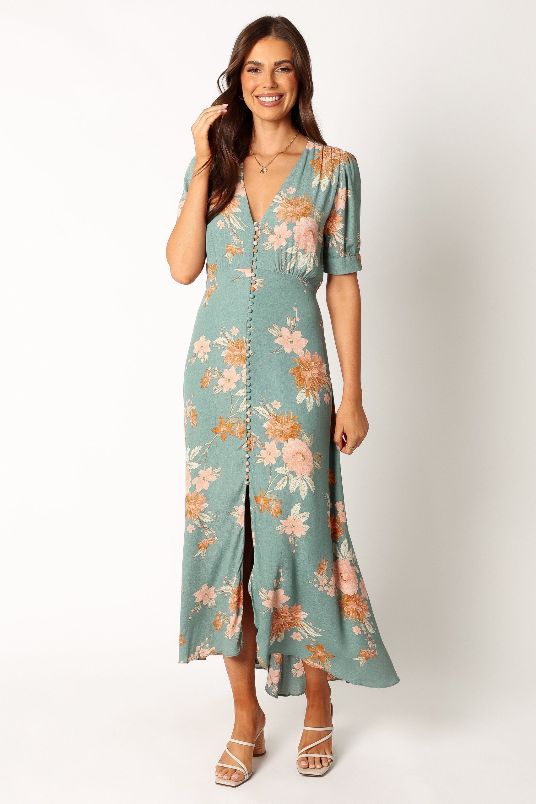 Frampton Midi Dress - Blue Floral - Image 8